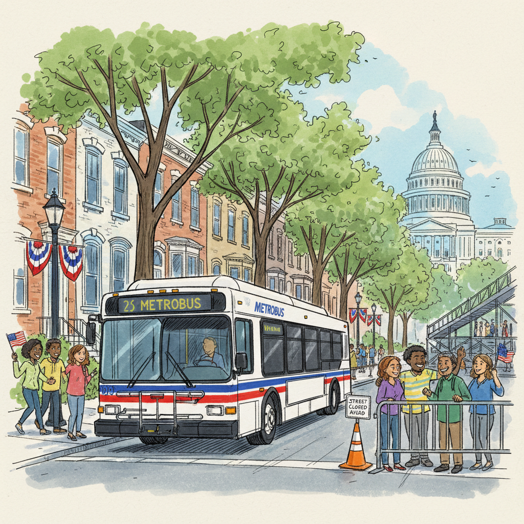 DC-Maryland-Virginia Buses Reroute for July 4 Parade