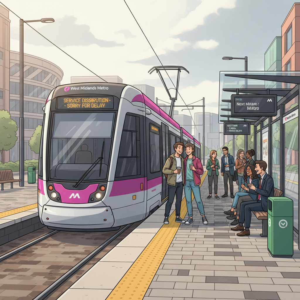 West Midlands Tram Delays — Station Reopens Thursday