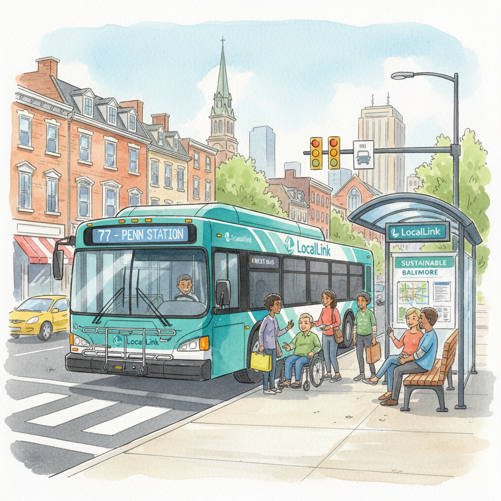 Baltimore LocalLink Adapts 4 Routes Downtown