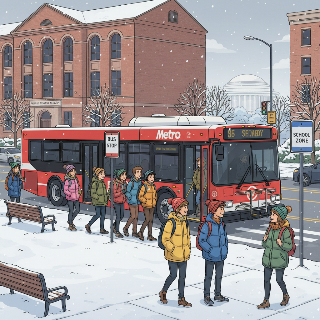 DC Metro Fixes Bus Stop After Snow Safety Concern