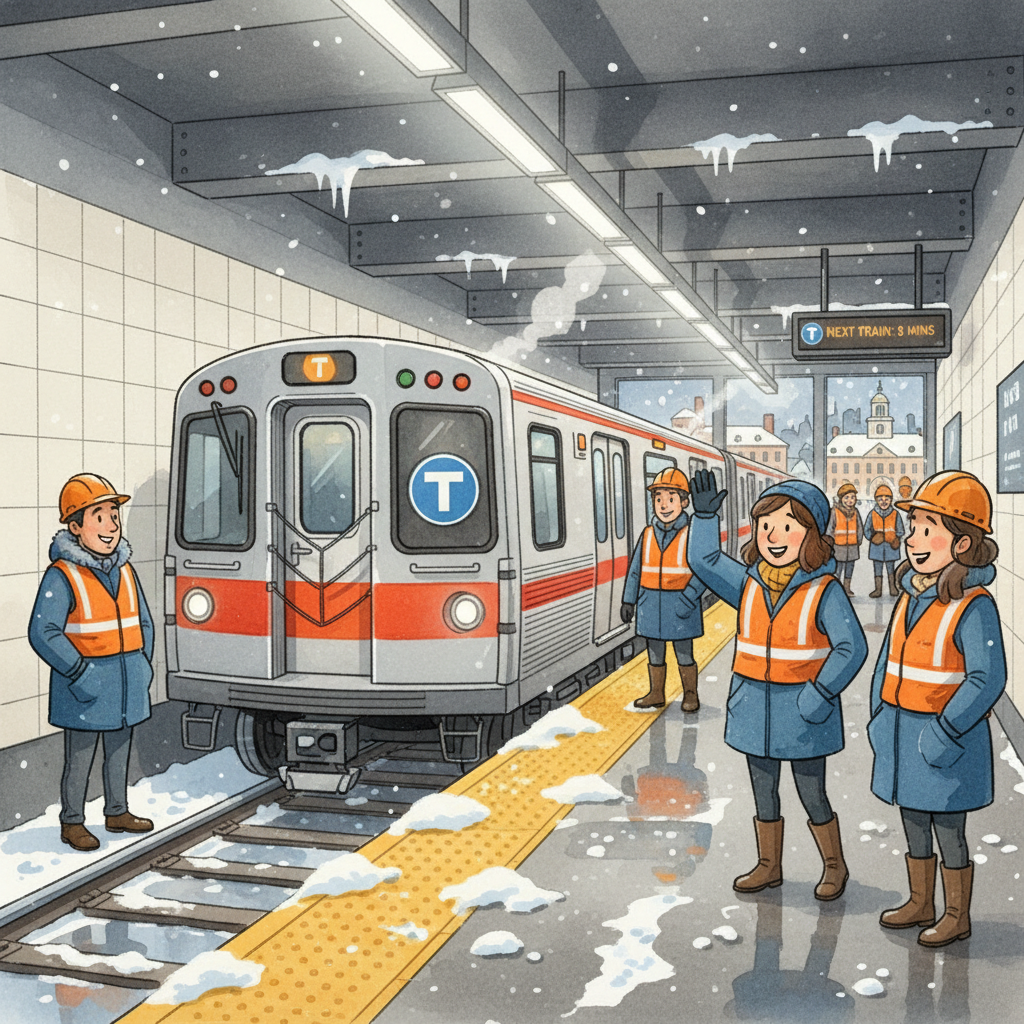 Boston MBTA Crews Adapt to Winter Weather Challenges