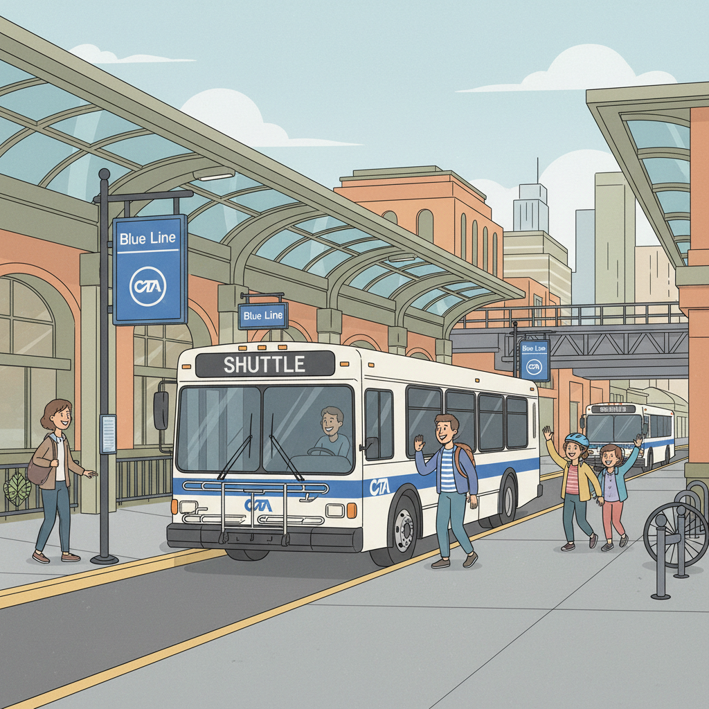 Chicago Blue Line Adapts Service for Upgrades