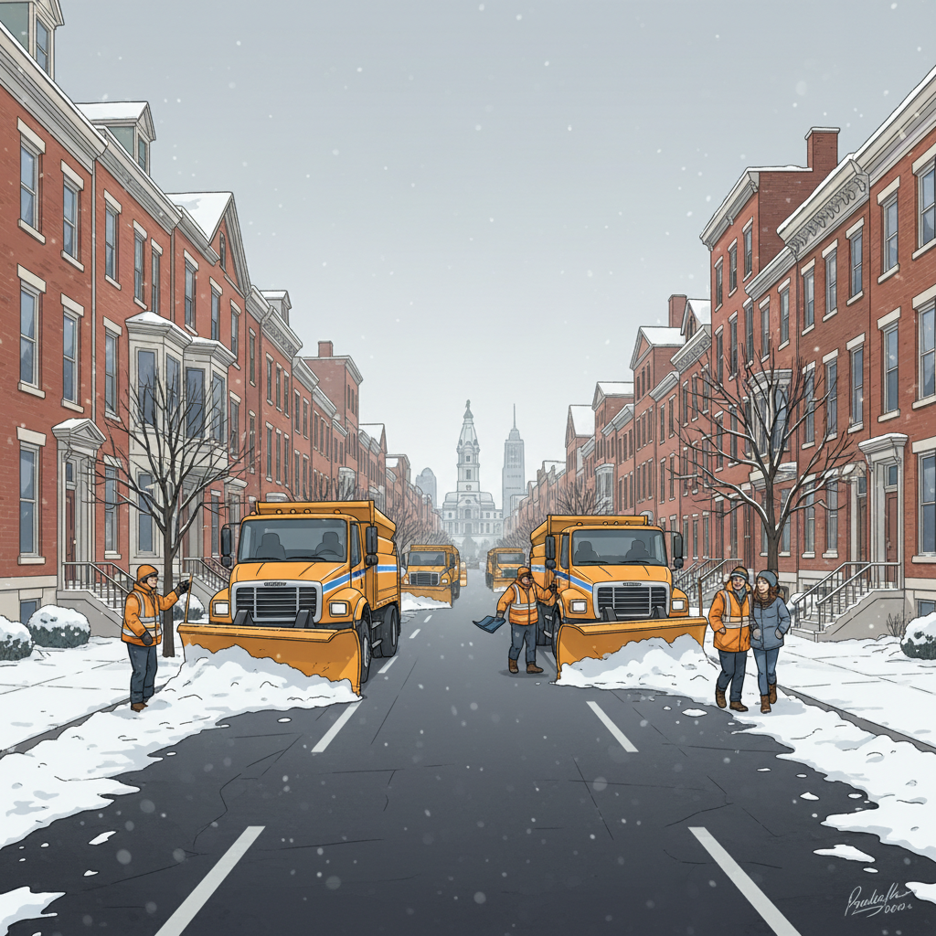 Philadelphia Clears Snow, Keeps Broad Street Moving