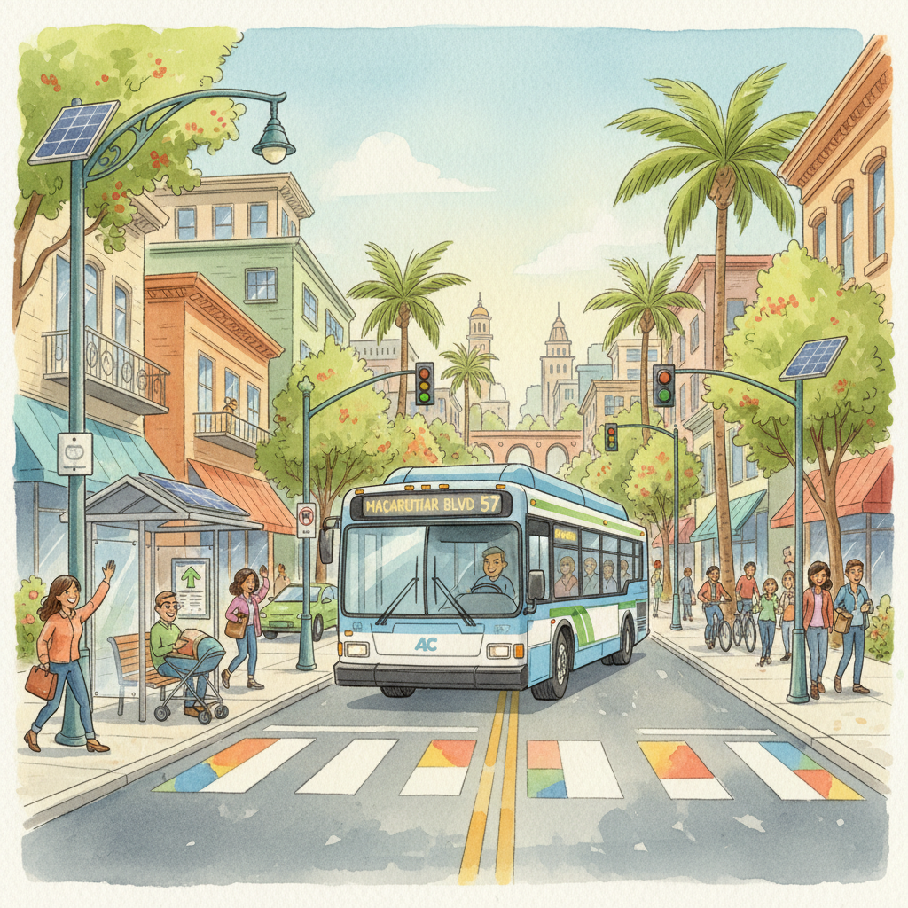 SF Bay Area Buses Return to MacArthur Boulevard