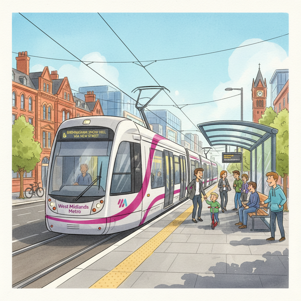 West Midlands Trams Now Run Every 8 Minutes