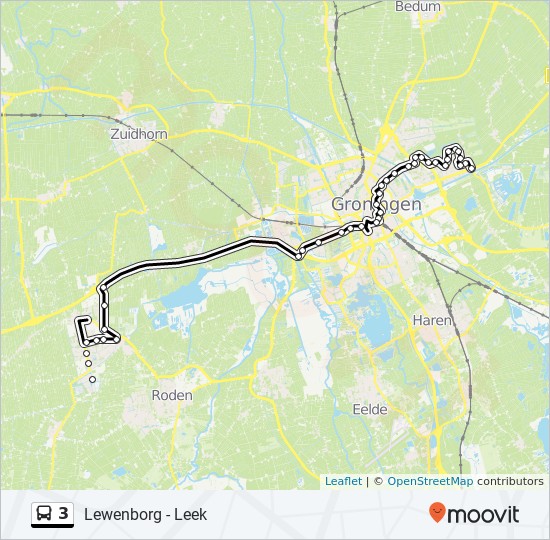 excelleren grens Ontvangende machine 3 Route: Schedules, Stops & Maps - Groningen (Updated)