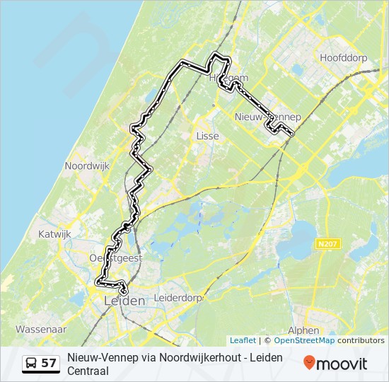 Vier proza heerlijkheid 57 Route: Schedules, Stops & Maps - Nieuw-Vennep (Updated)