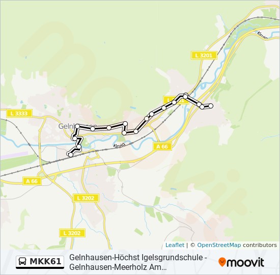 Mkk61 Route Time Schedules Stops Maps Gelnhausen Busbahnhof