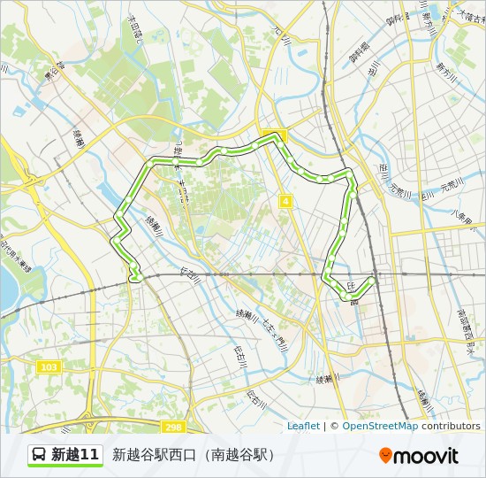新越11 Route Time Schedules Stops Maps 新越谷駅西口 南越谷駅