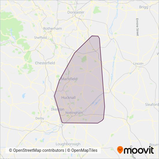 Nottinghamshire County Council Fleet Services: Bus routes, in East Midlands