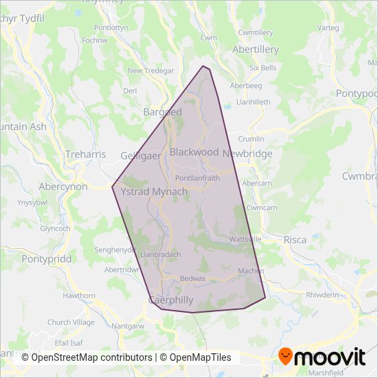 Caerphilly County Borough Council Bus routes, in Wales