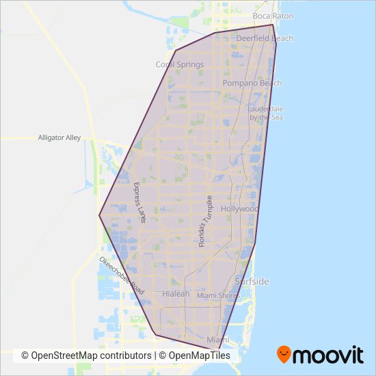 BCT Bus routes, Bus times and schedule in Miami