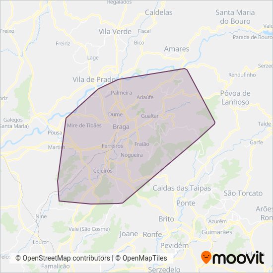 TUB Transportes Urbanos de Braga Bus routes, in Porto, Braga and