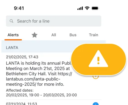 Get Updated Service Alerts
