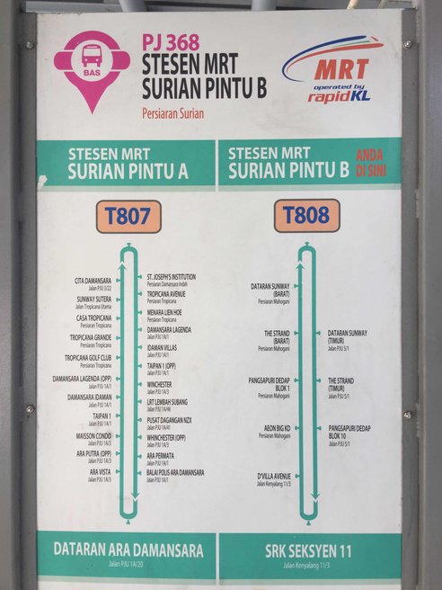 How To Get To MRT Surian, Pintu B (Pj368) In Kuala Lumpur By Bus Or MRT ...