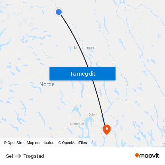 Sel to Trøgstad map