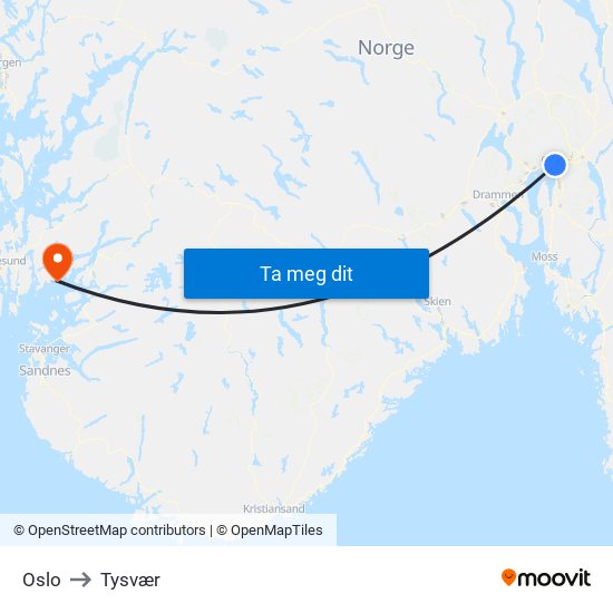 Oslo to Oslo map