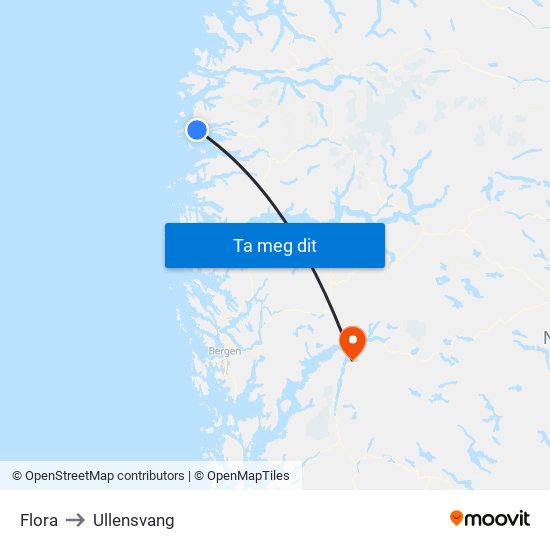 Flora to Ullensvang map