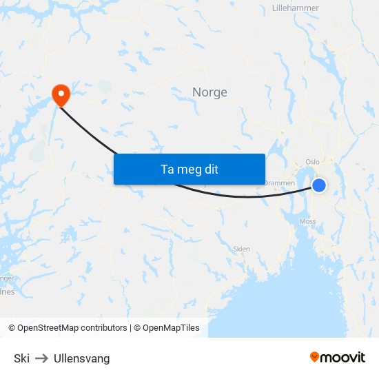 Ski to Ullensvang map