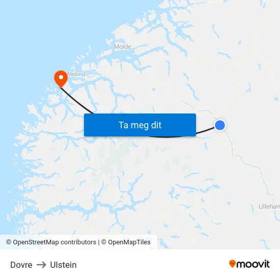 Dovre to Ulstein map
