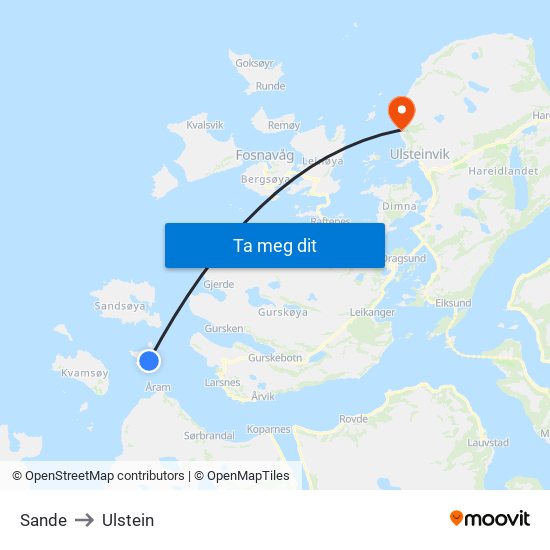 Sande to Ulstein map