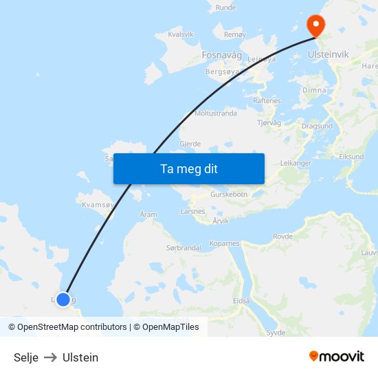 Selje to Ulstein map