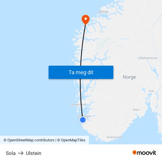 Sola to Ulstein map