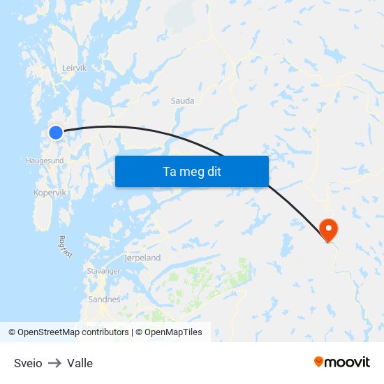 Sveio to Sveio map