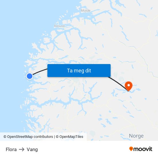 Flora to Vang map