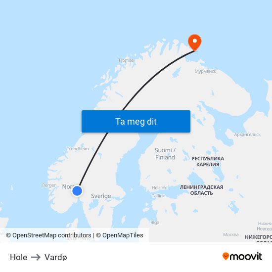 Hole to Vardø map