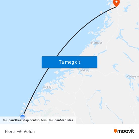 Flora to Vefsn map