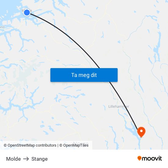 Molde to Stange map
