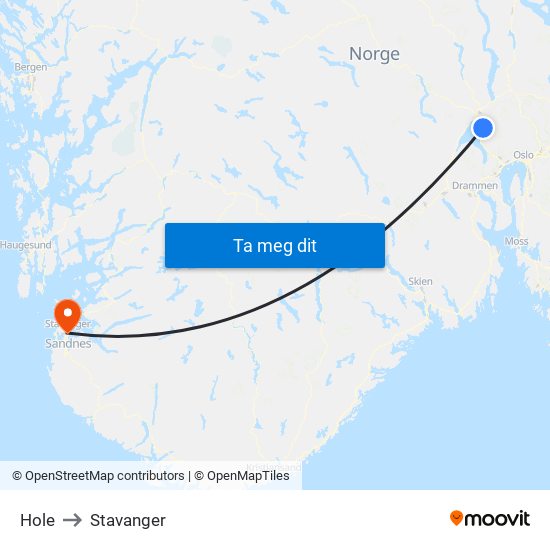 Hole to Stavanger map