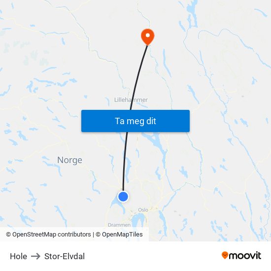 Hole to Stor-Elvdal map