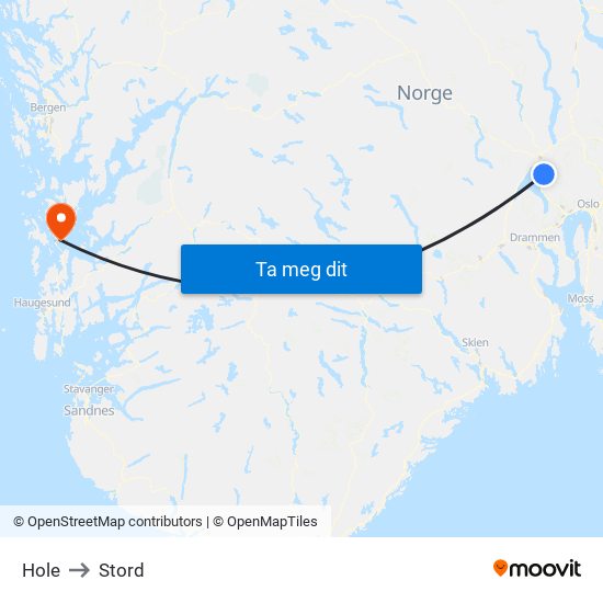 Hole to Stord map