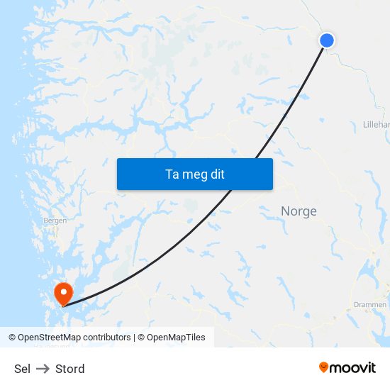 Sel to Stord map