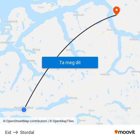 Eid to Stordal map