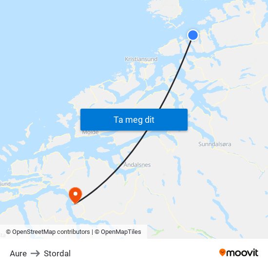 Aure to Stordal map