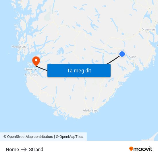 Nome to Strand map