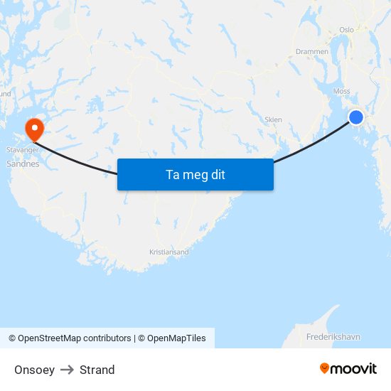 Onsoey to Strand map