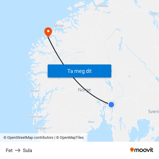 Fet to Sula map