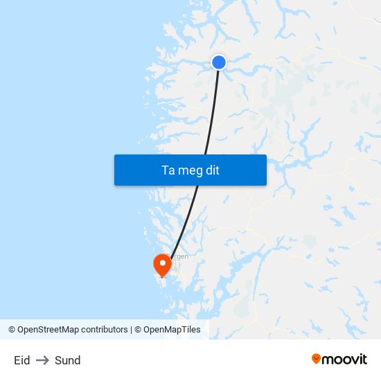 Eid to Sund map