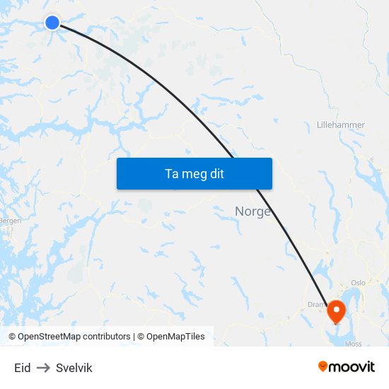 Eid to Svelvik map