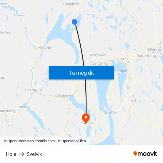 Hole to Svelvik map