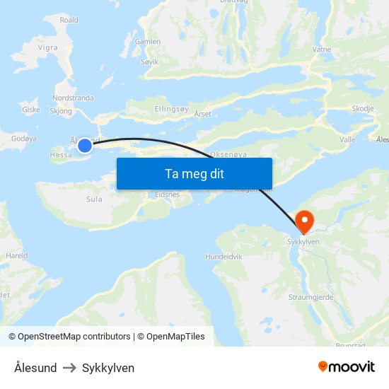 Ålesund to Ålesund map