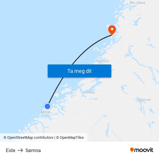 Eide to Sømna map