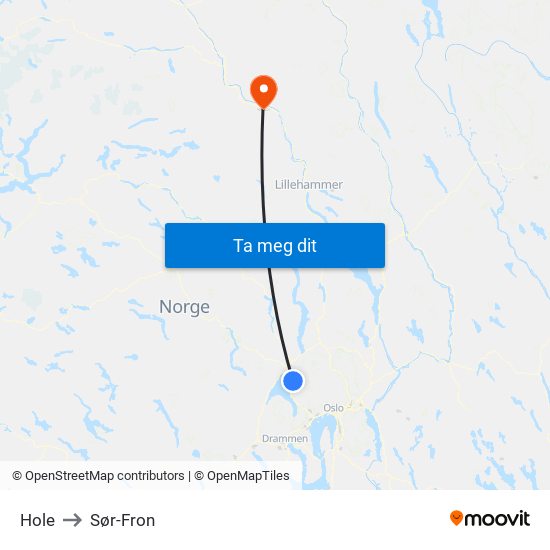 Hole to Sør-Fron map