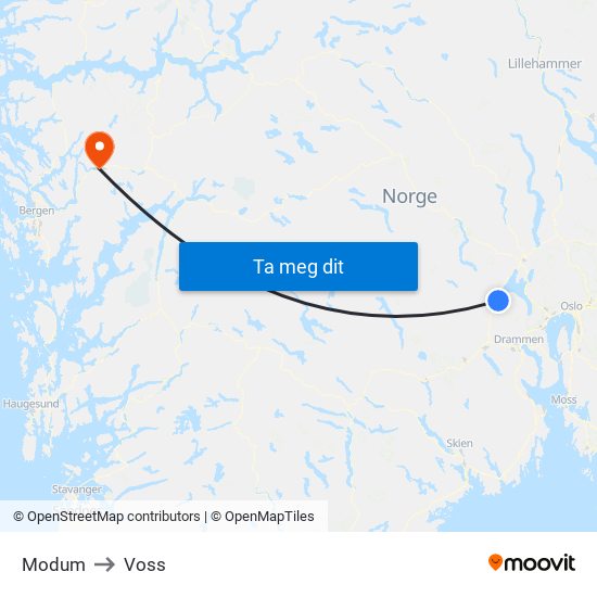 Modum to Voss map