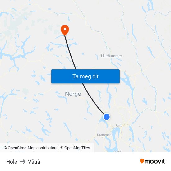 Hole to Vågå map