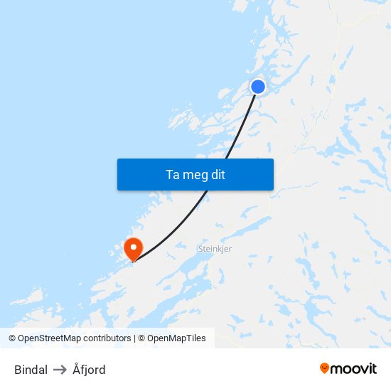 Bindal to Åfjord map